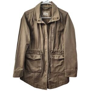 Marine Layer Elle Utility Army Cargo Jacket S Olive Fall Military‎ Relaxed Fit
